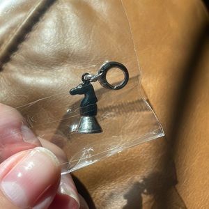 FOSSIL - Black and Silver Chess Piece Charm